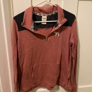 pink half zip